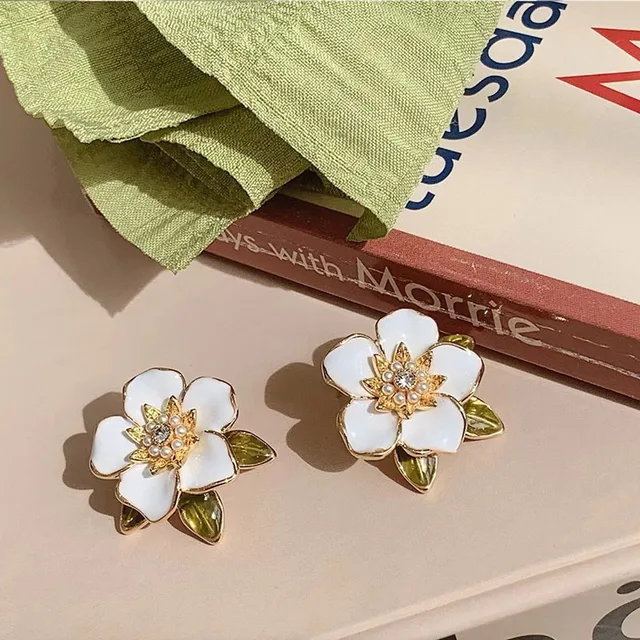 Korean Flower Stud Earrings