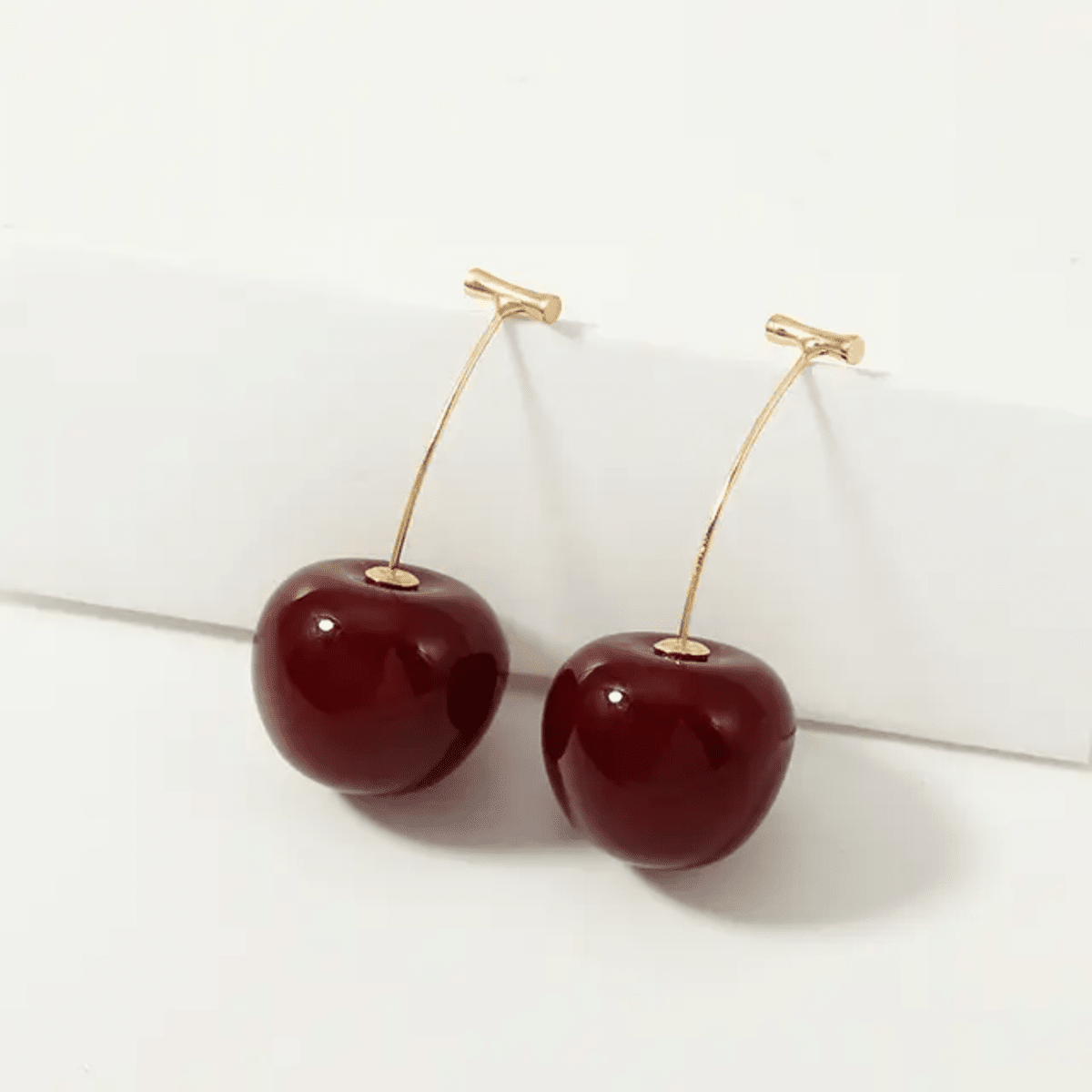 Red Cherry Drops Earrings