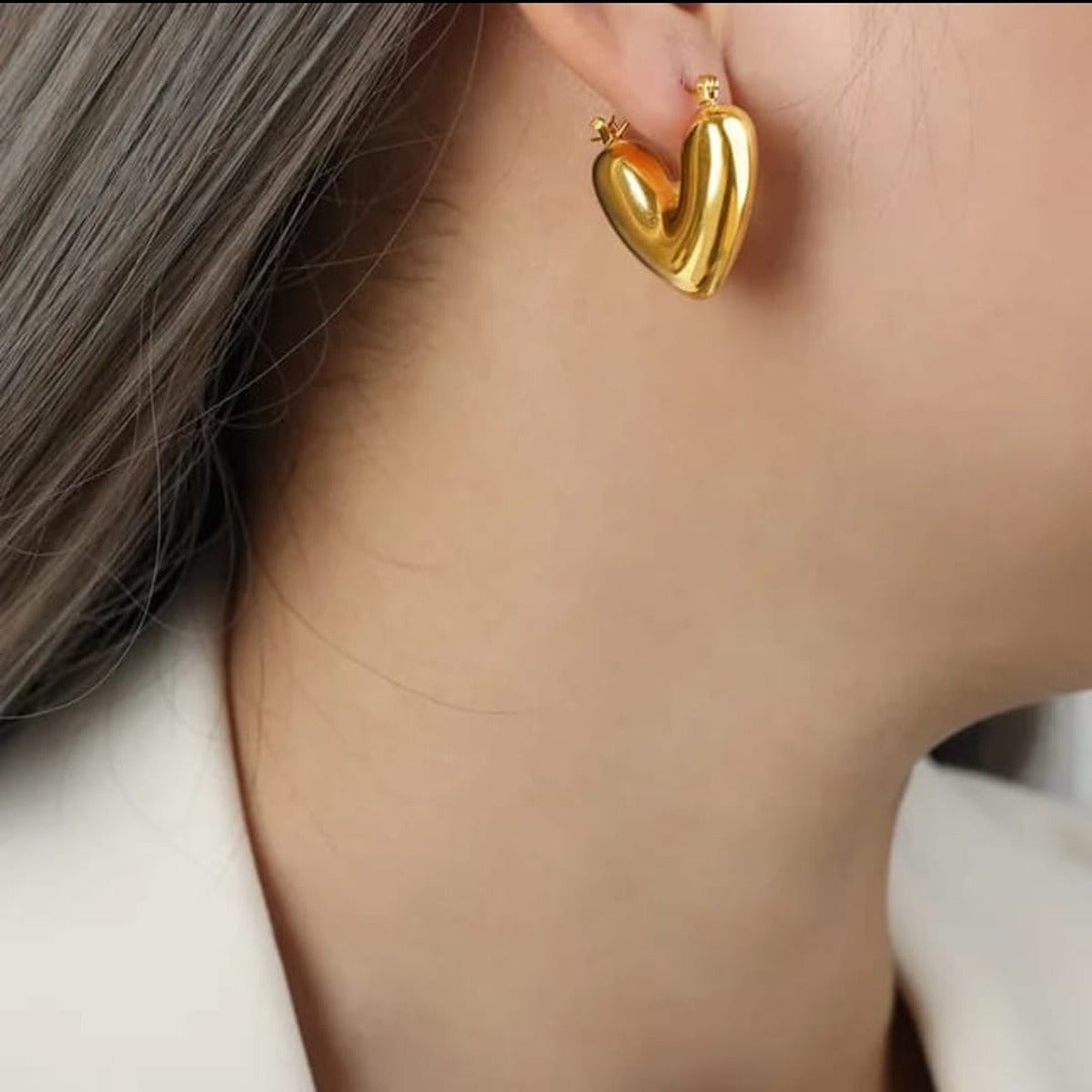 Korean Hoops - Heart Shaped