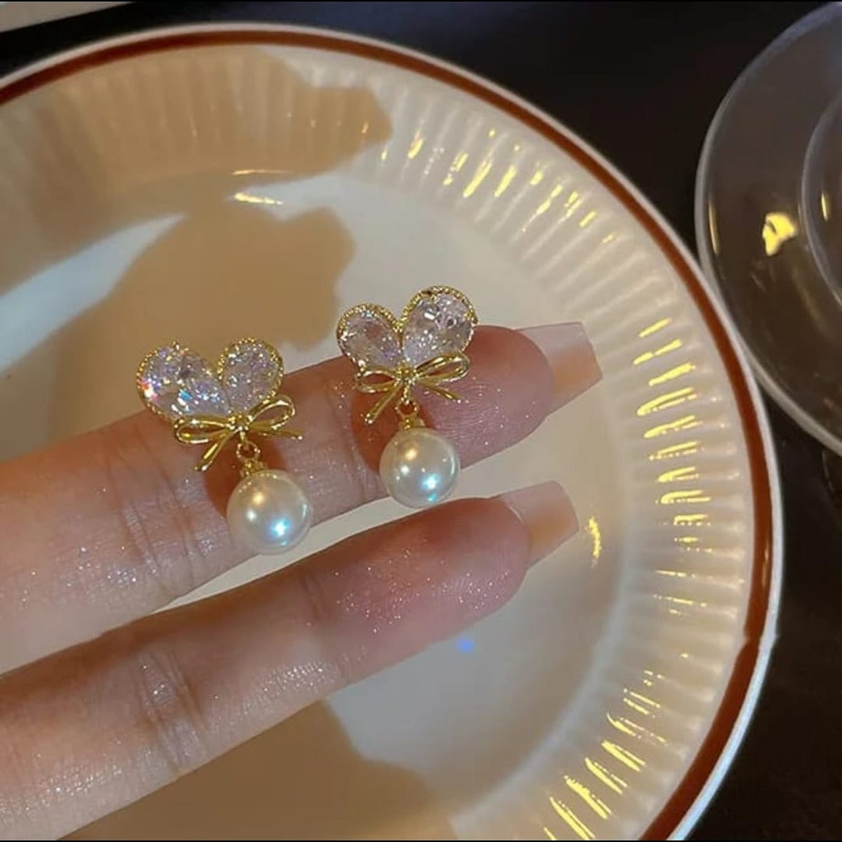 Korean Pearl Drop Earrings
