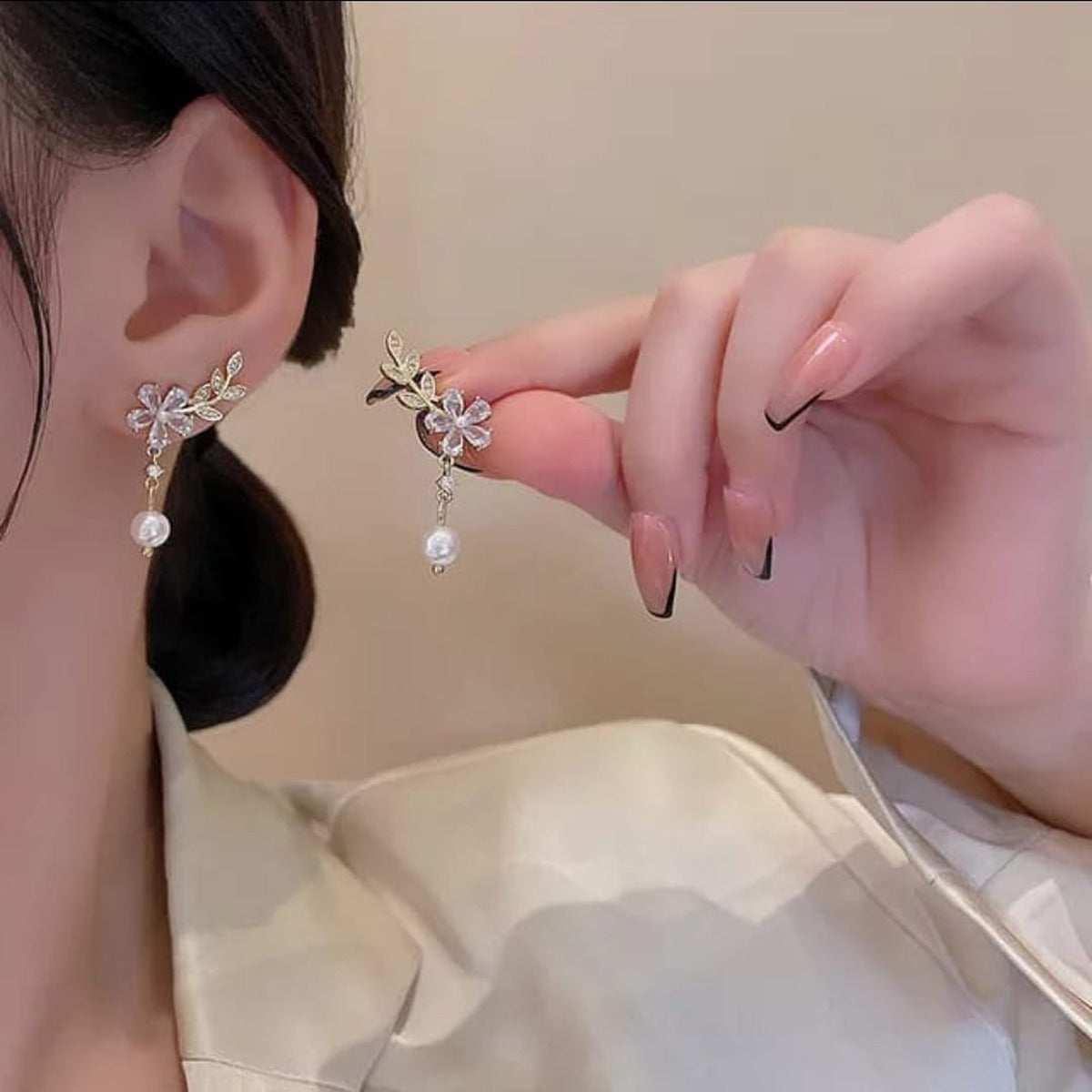 Korean Pearl Drops Earrings