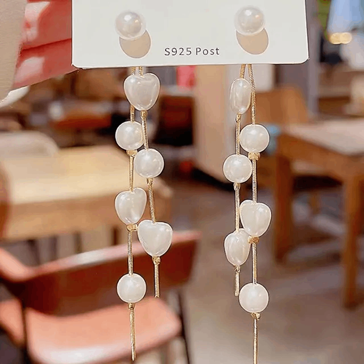 Danglers- Pearl Flower Earrings
