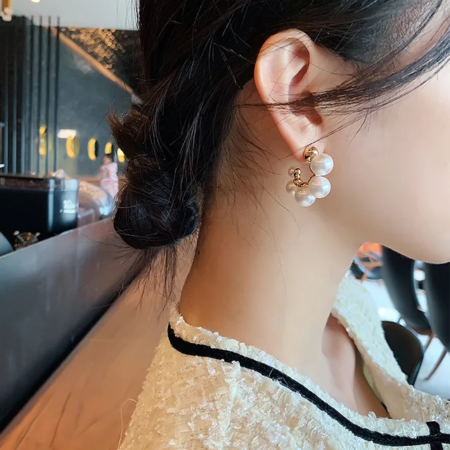 Korean Pearl Drops Earrings