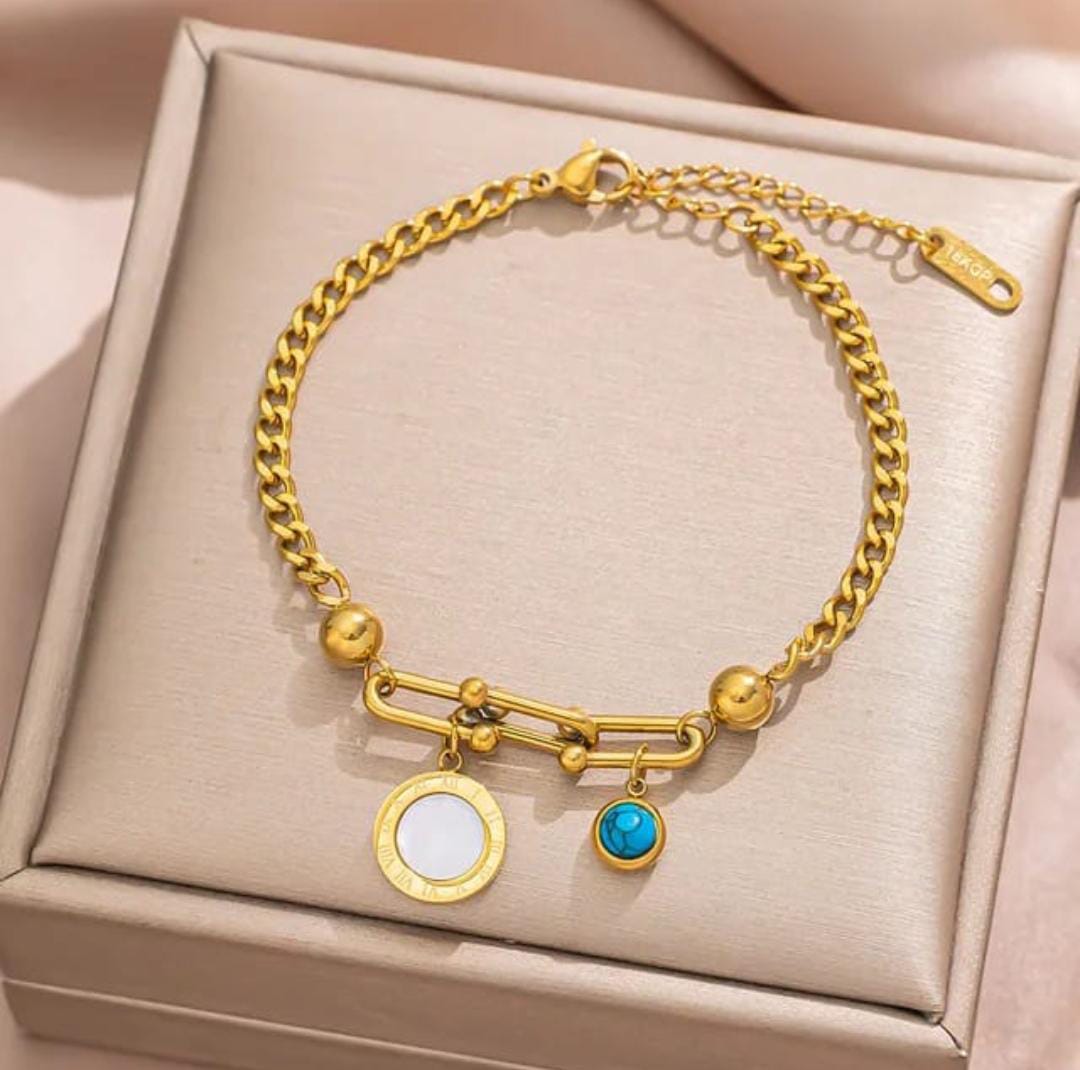 White Charm Anti-Tarnish Bracelet