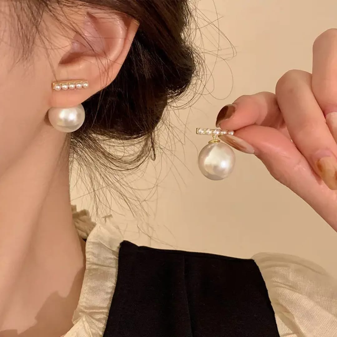 Korean Pearls Drop Earrings