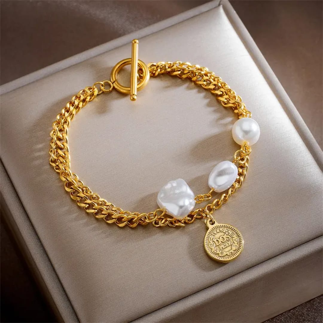 Anti-Tarnish Shell Charm Bracelet