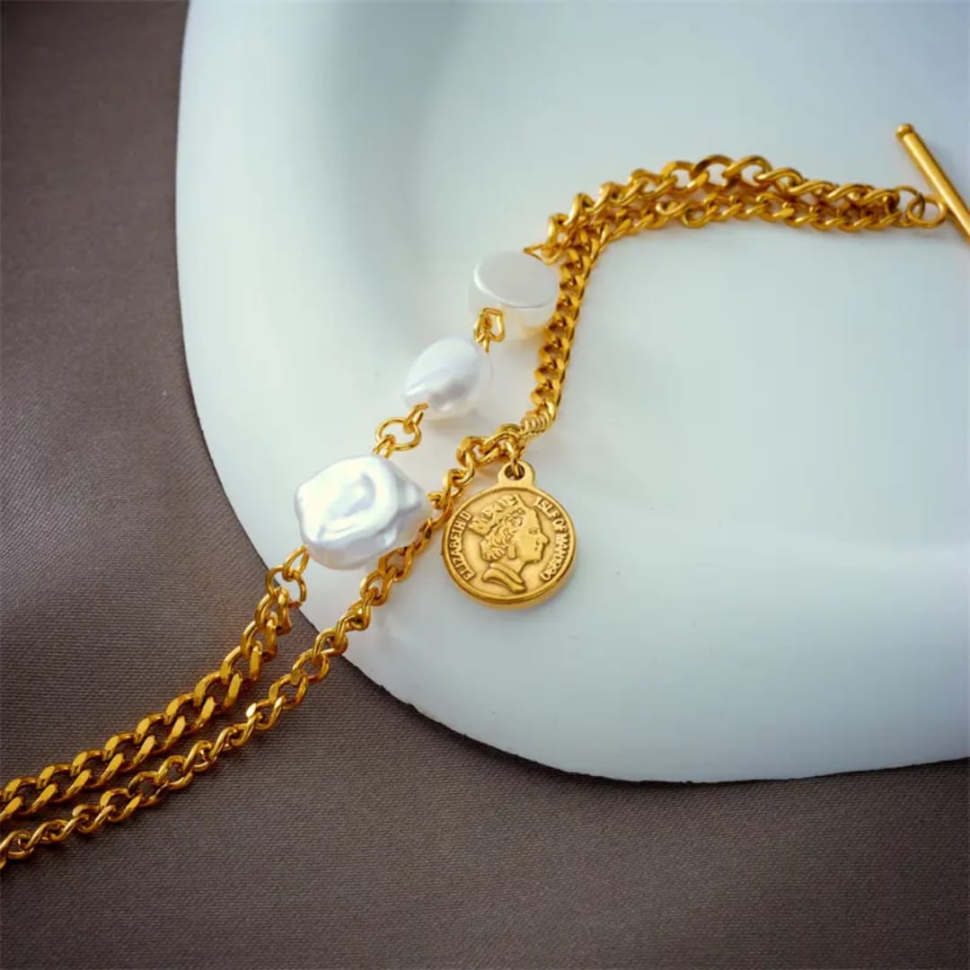Anti-Tarnish Shell Charm Bracelet