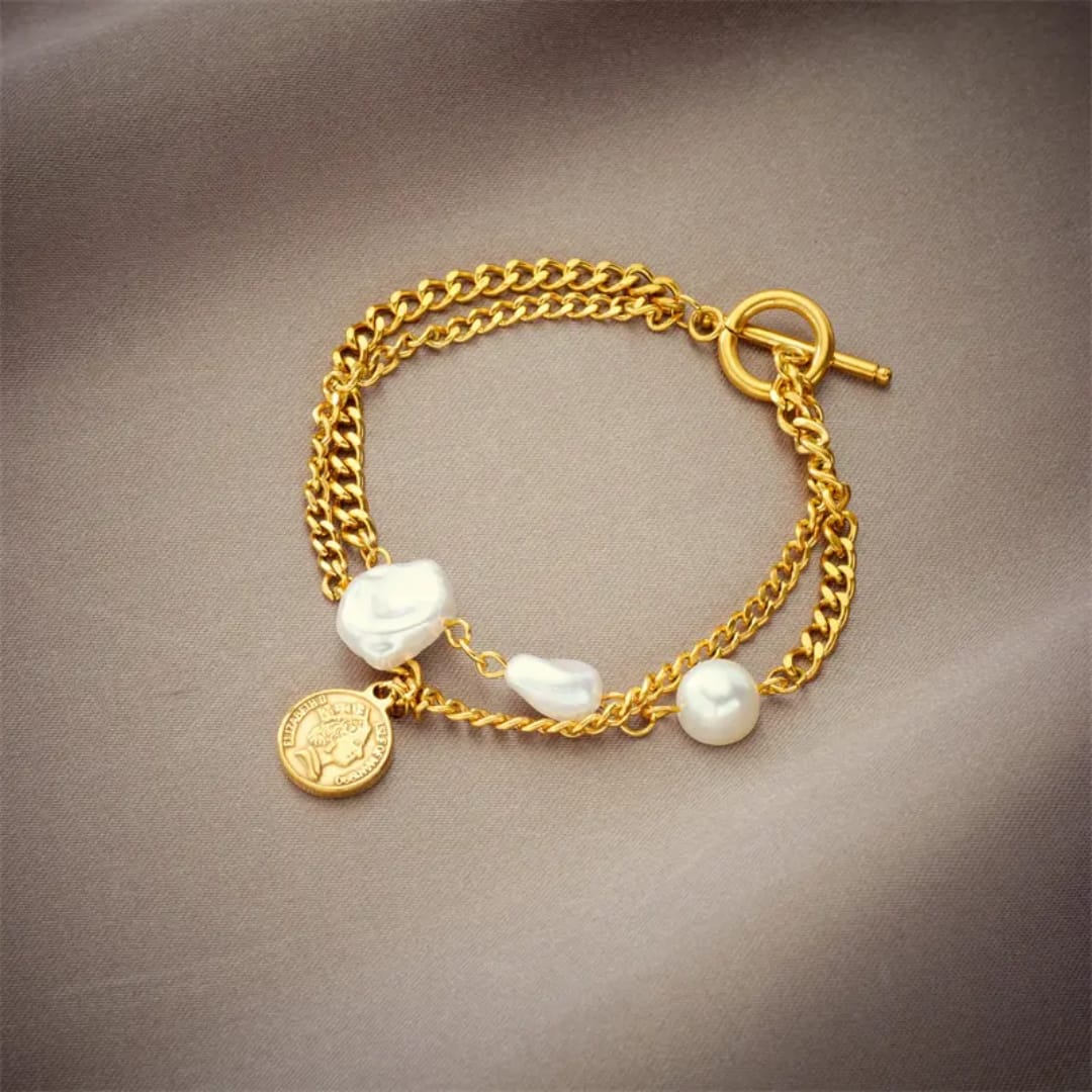 Anti-Tarnish Shell Charm Bracelet