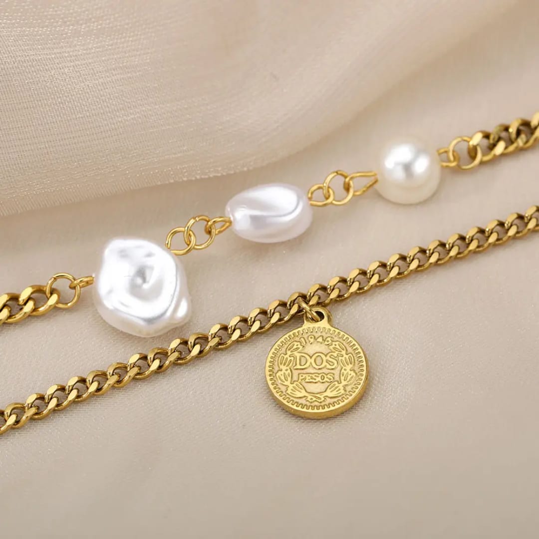 Anti-Tarnish Shell Charm Bracelet