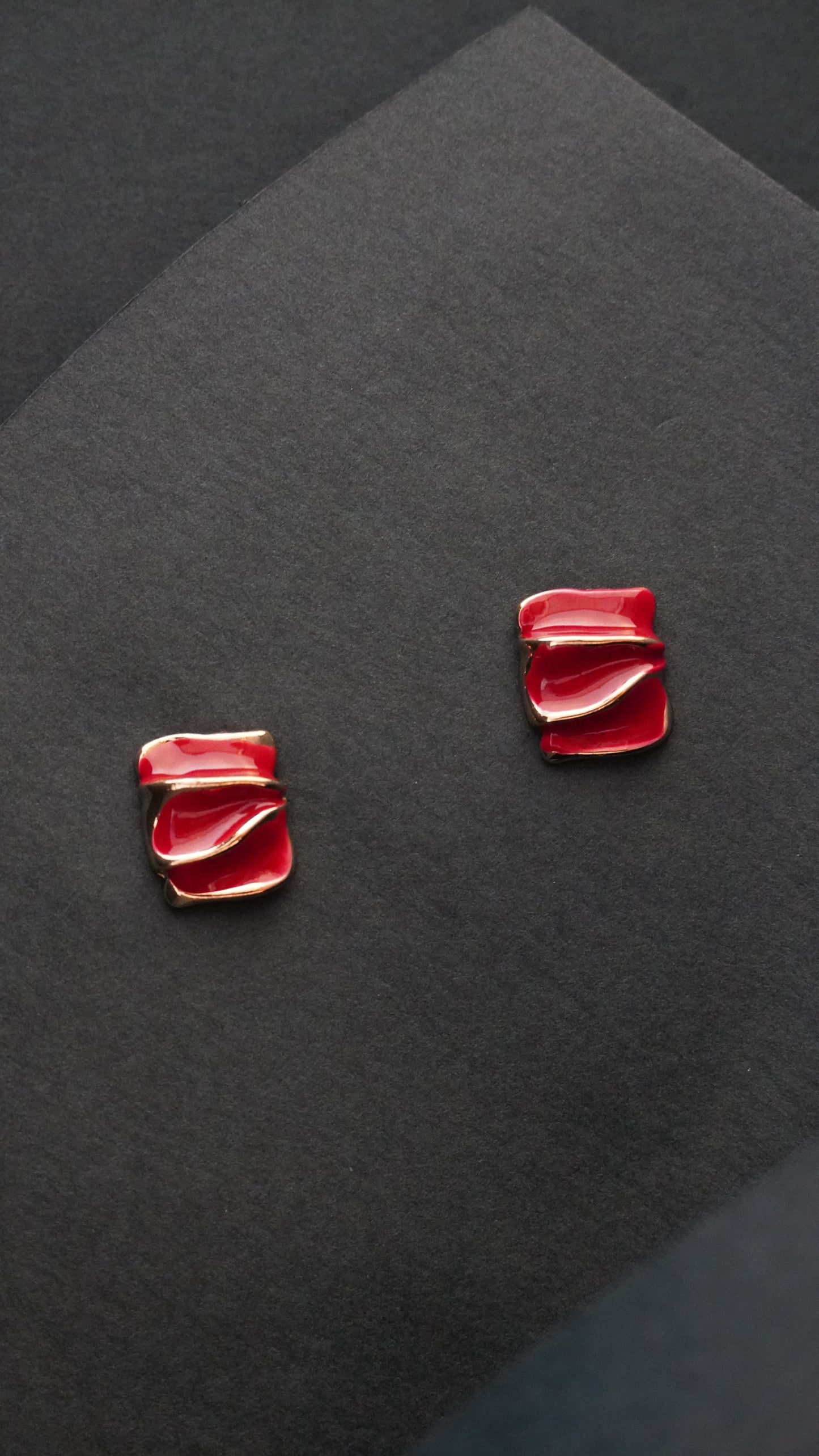 Colourful Korean Rectangular shape stud