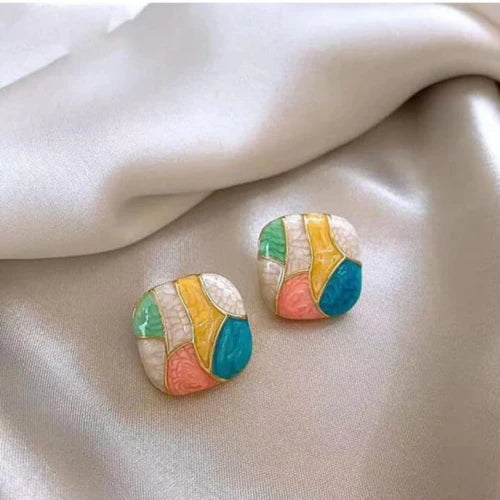 Enamel candy Stud Earrings