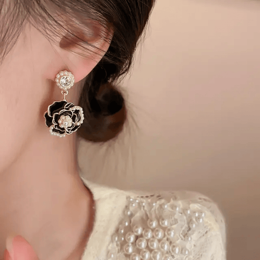 Korean Floral Drops Earrings