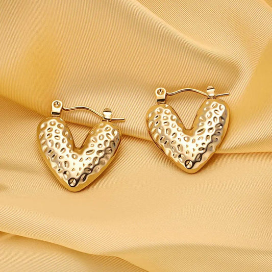 Korean Hoops - Heart Shaped