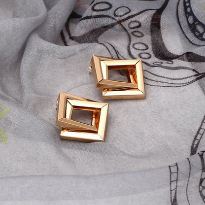 Anti-Tarnish Square Drop Earrings