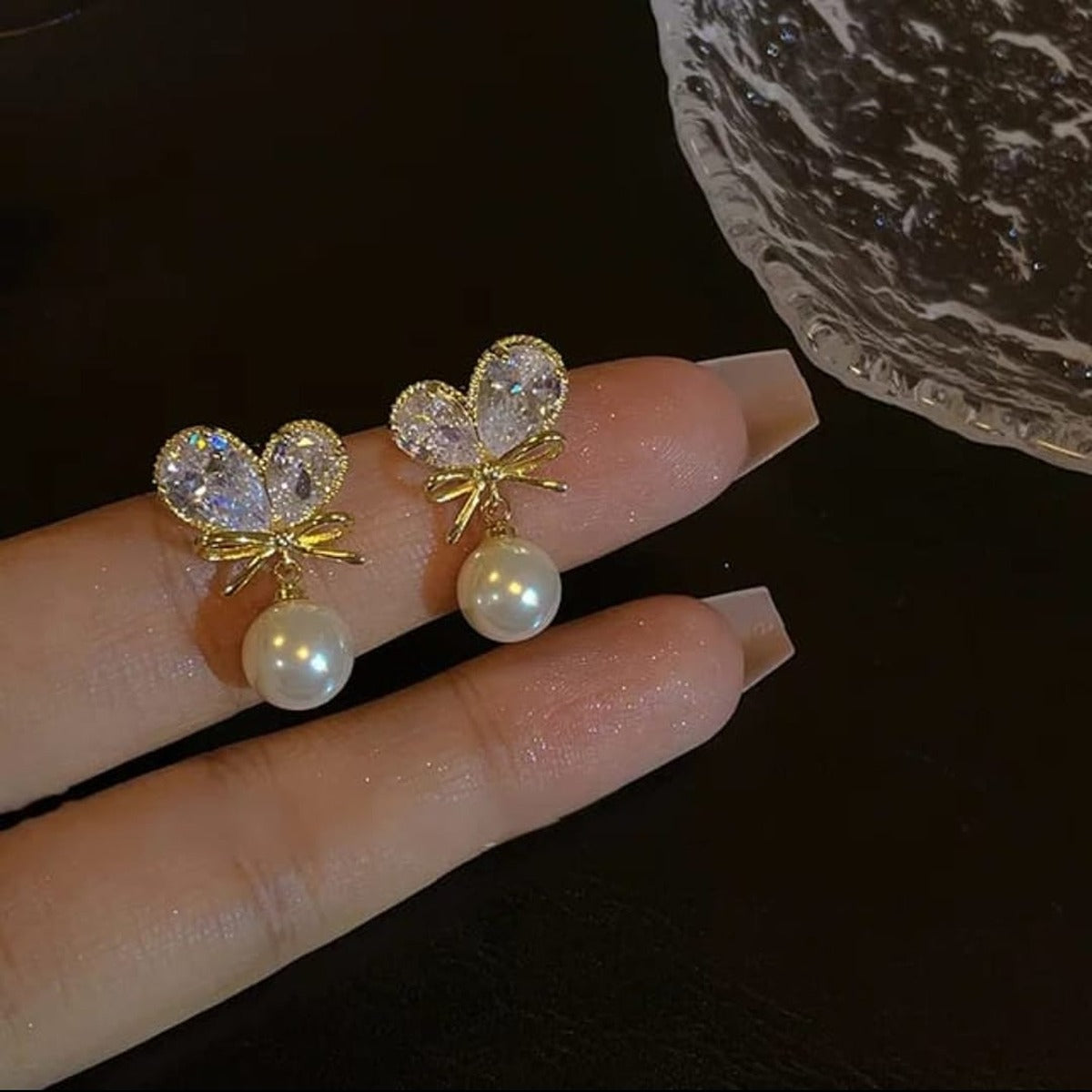 Korean Pearl Drop Earrings