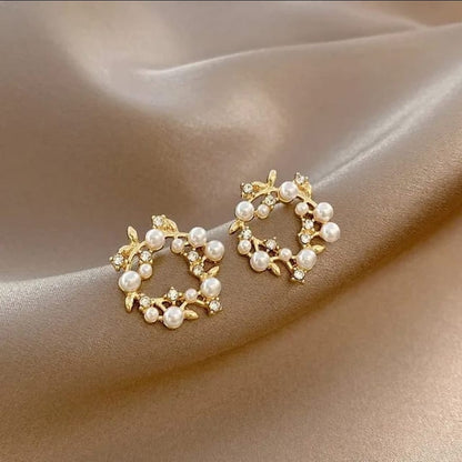 Korean Floral Stud Earrings