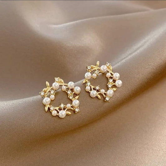Korean Floral Stud Earrings