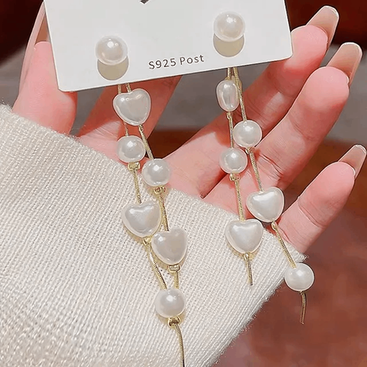 Danglers- Pearl Flower Earrings