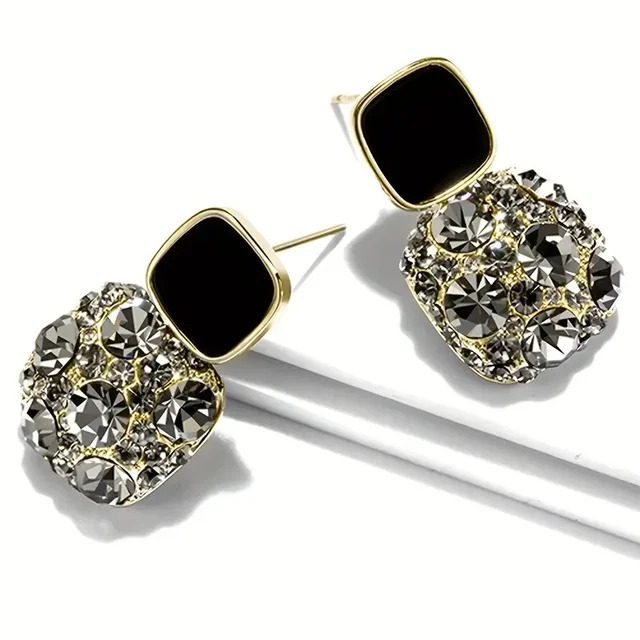 Korean Black Drop Studs