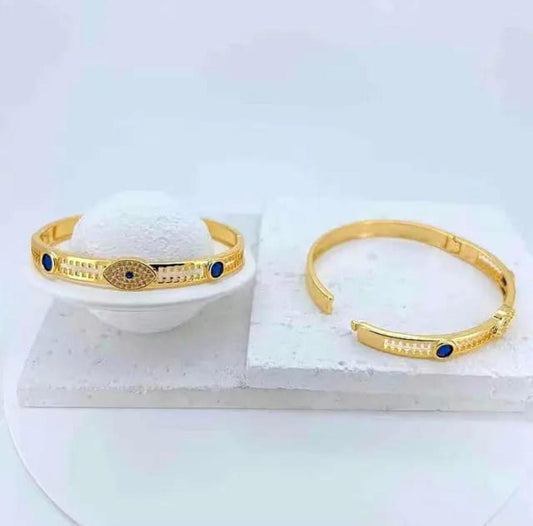 Blue Eye Diamond Anti-Tarnish Kada