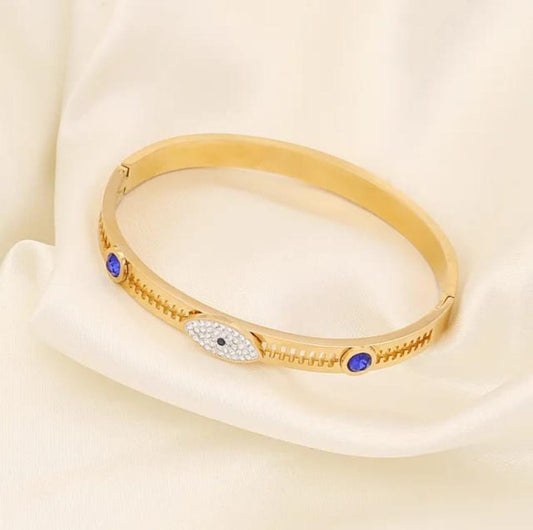 Blue Eye Diamond Anti-Tarnish Kada
