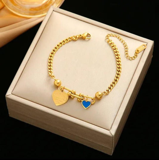 Heart Charm Anti-Tarnish Bracelet