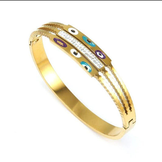 Blue Eye Diamond Anti-Tarnish Kada