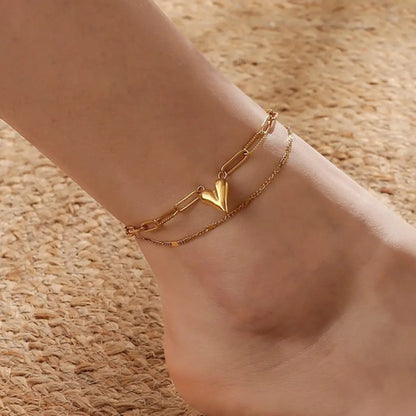 Heart Charm Anti-Tarnish Bracelet