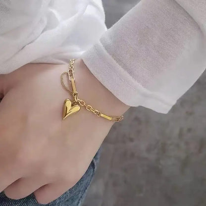 Heart Charm Anti-Tarnish Bracelet