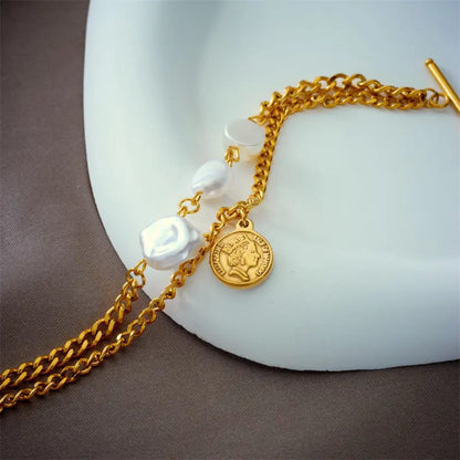 Anti-Tarnish Shell Charm Bracelet