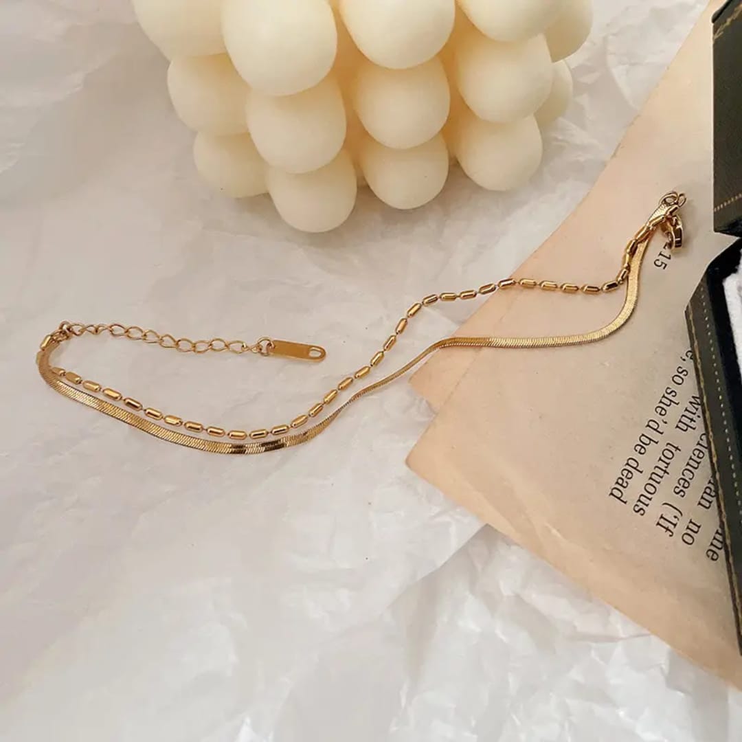 Two-Layer chain Anti-Tarnish Bracelet