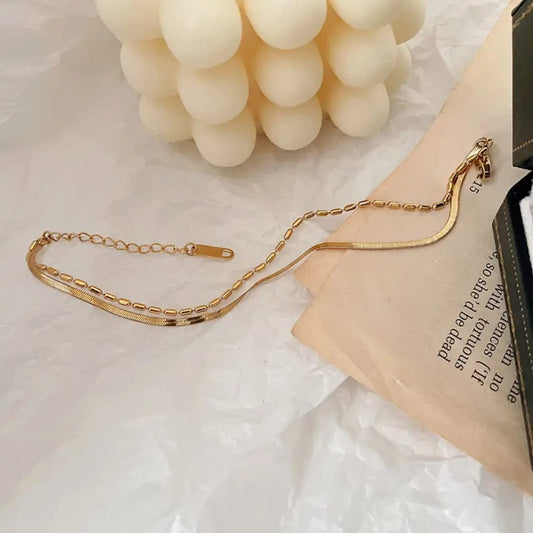 Two-Layer chain Anti-Tarnish Bracelet