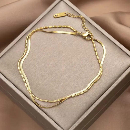 Two-Layer chain Anti-Tarnish Bracelet