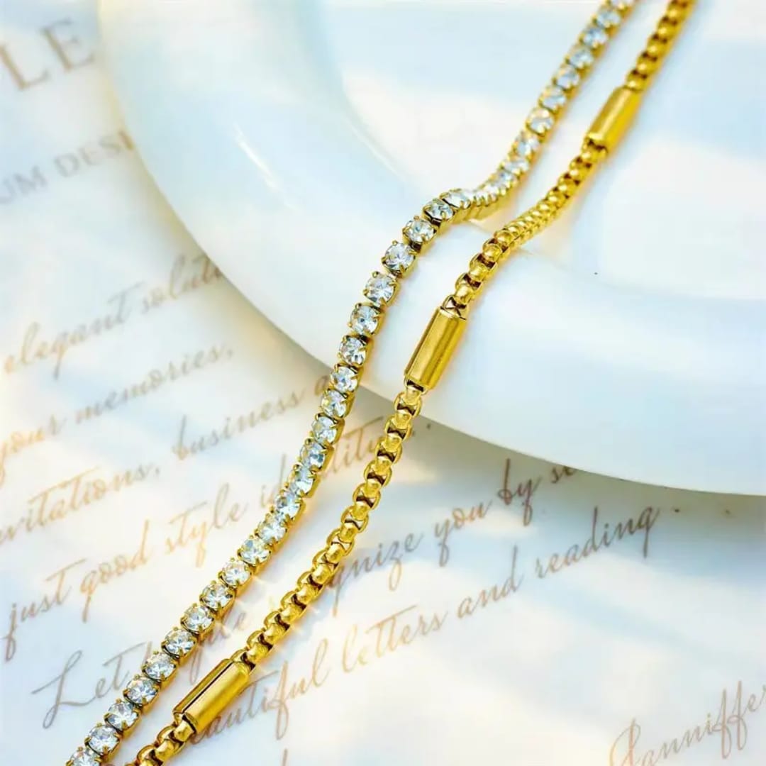 Two-Layer Golden Anti-Tarnish Bracelet