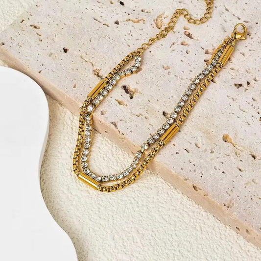 Two-Layer Golden Anti-Tarnish Bracelet