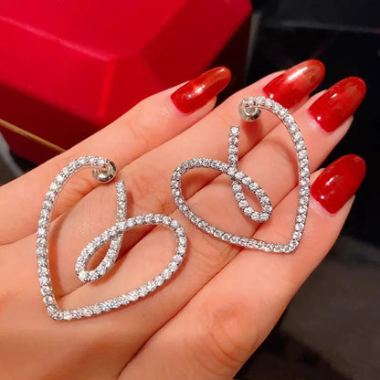 Korean Heart Shaped Stud Earrings