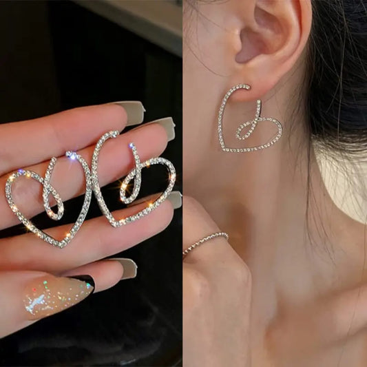 Korean Heart Shaped Stud Earrings