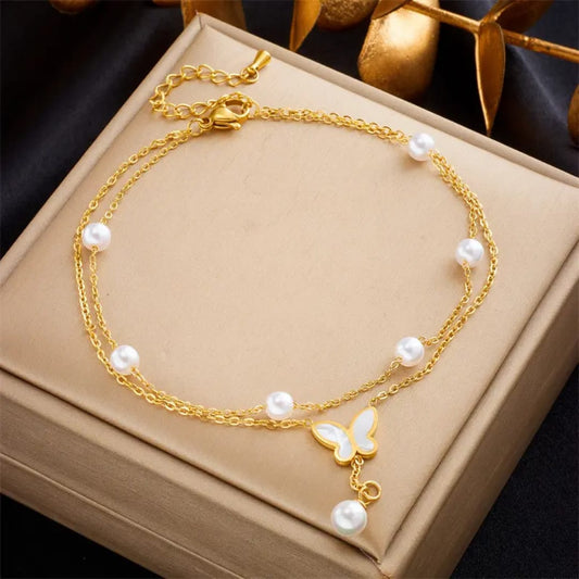 Anti-Tarnish Bracelet with pearls