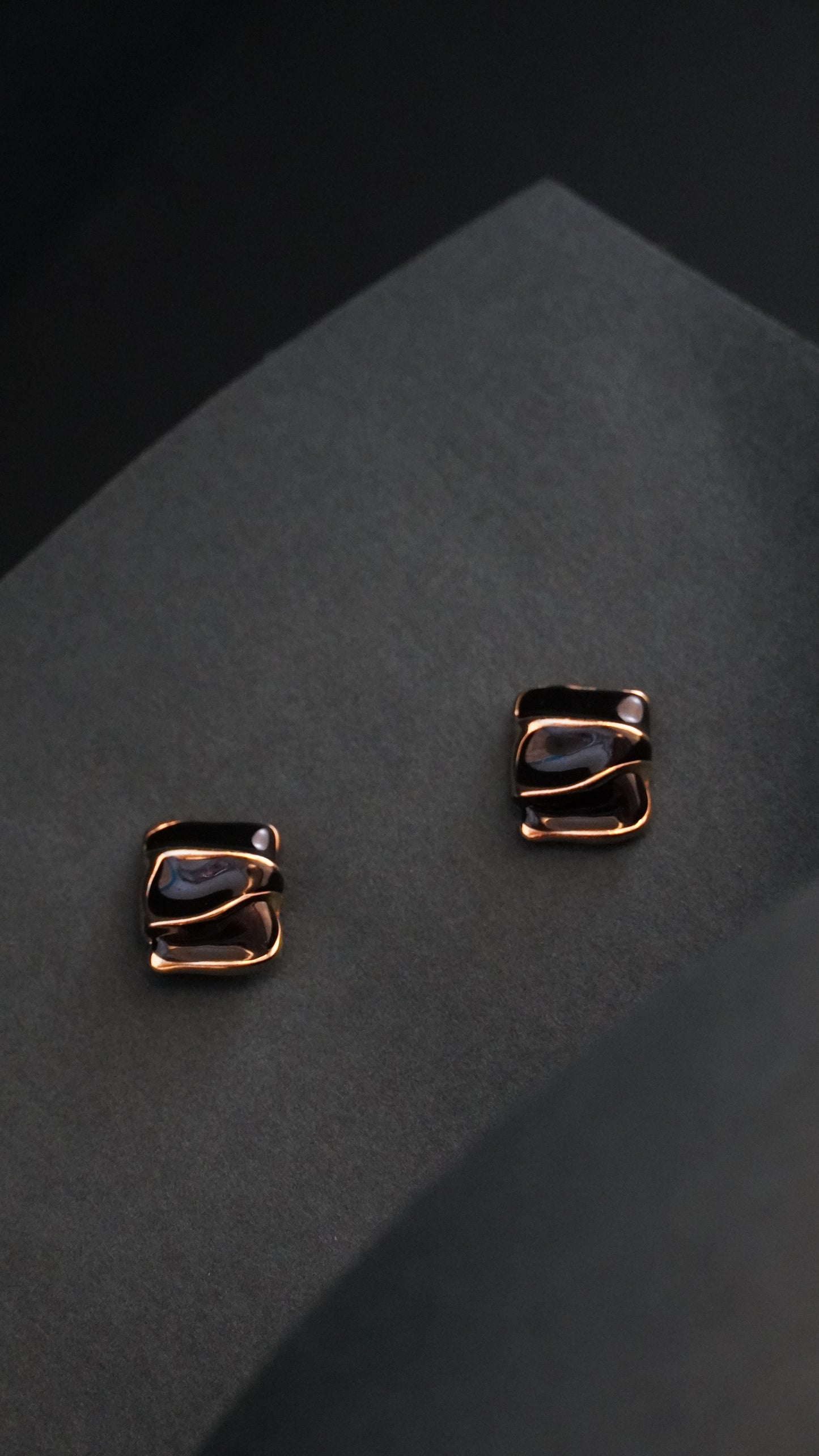 Colourful Korean Rectangular shape stud