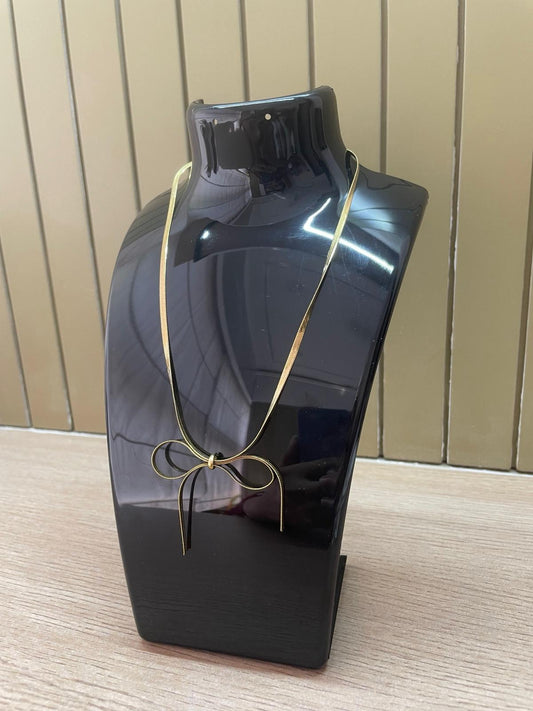 Anti-Tarnish - Chain Bow Pendant