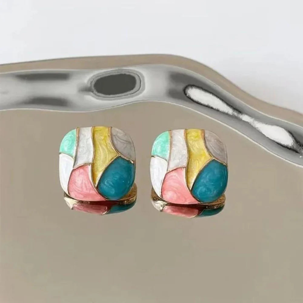 Enamel candy Stud Earrings