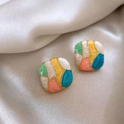 Enamel candy Stud Earrings