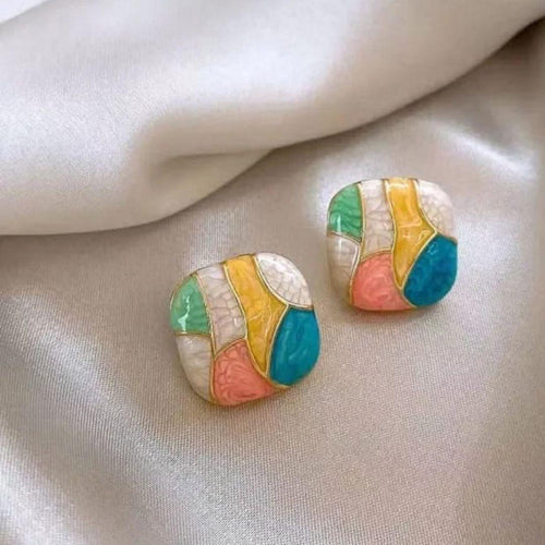 Enamel candy Stud Earrings